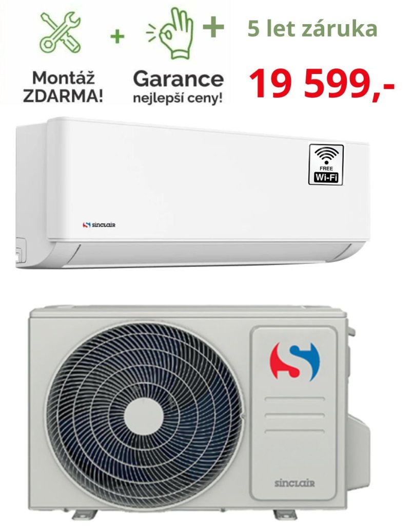 Sinclair SKY 3,5 kw montáž zdarma